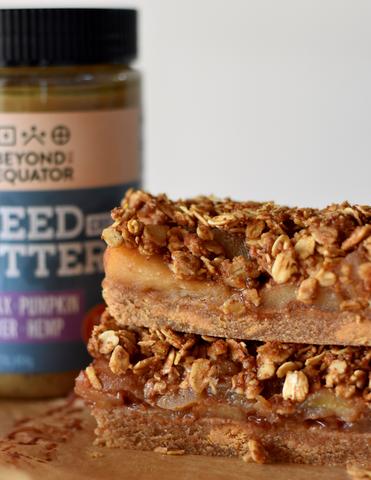 apple pie bar 5 seed butter jar sunflower chia flax pumpkin hemp